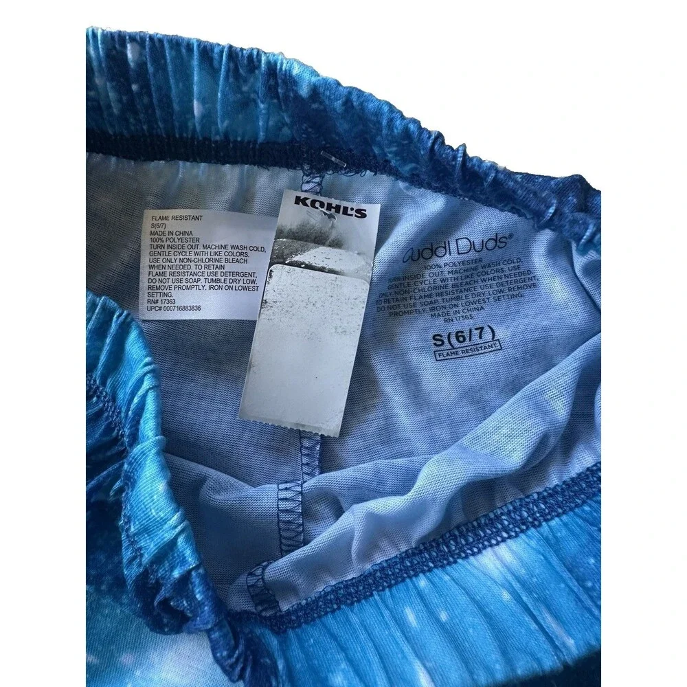 NWT Cuddl Duds Boys 6/7 Sleep Jam Shorts Blue Galaxy Print NEW
